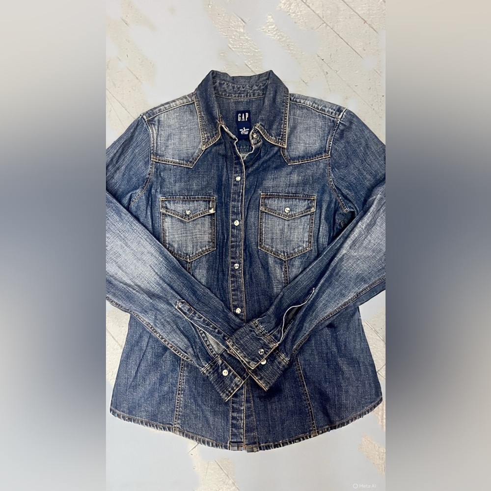 GAP Dark Blue Denim Shirt